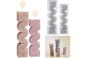 Geometric and Spiral Candle Molds for Unique Creations