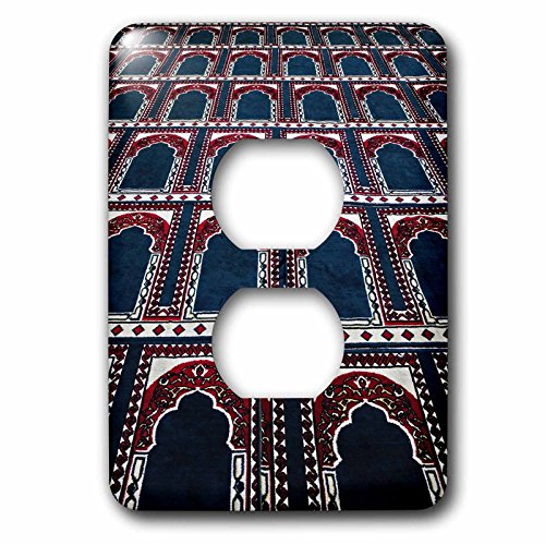 Motif de tapis de prière islamique égyptien pour plaque interrupteur 3dRose