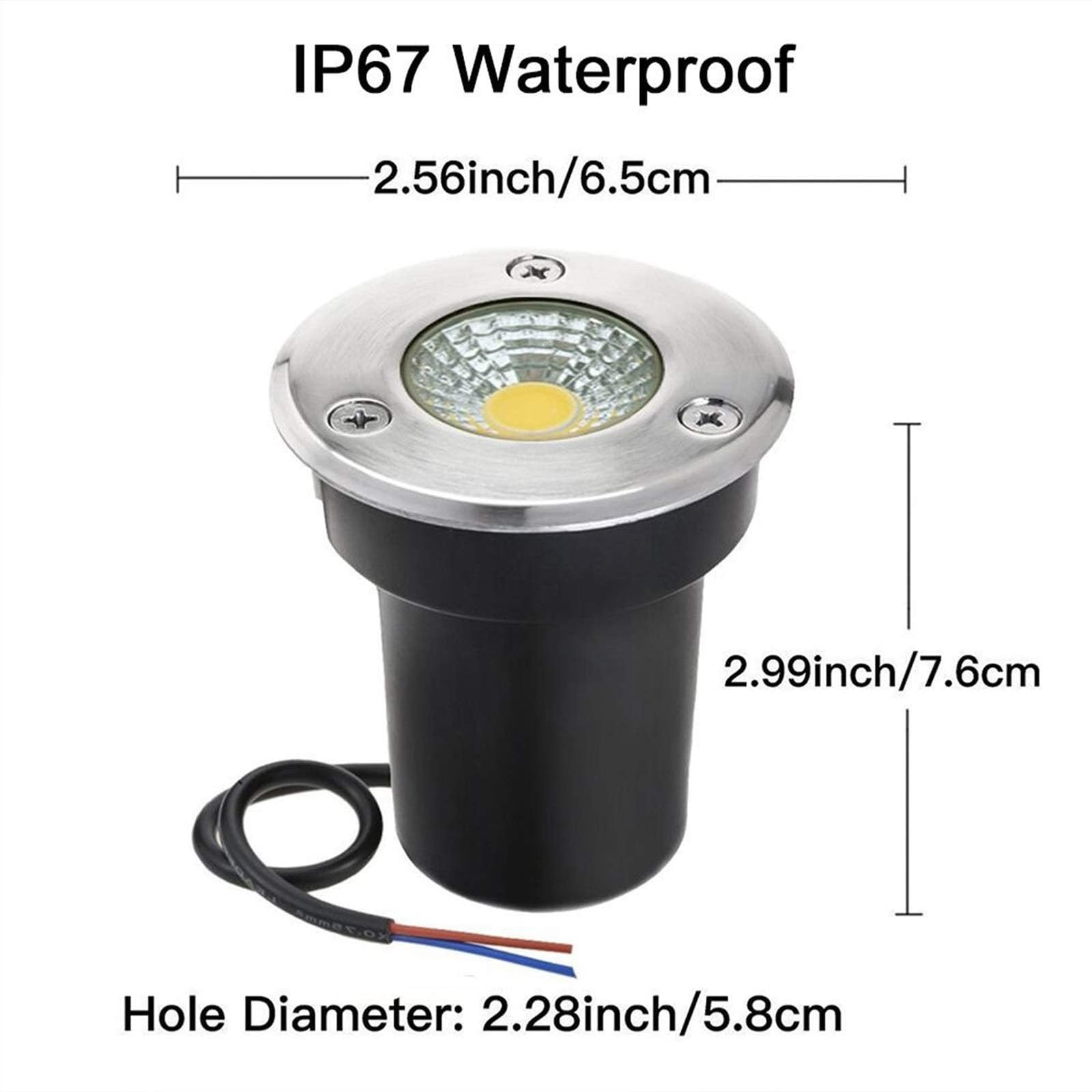 Lot de 4 spots encastrés d'extérieur - Projecteur LED 3W, étanche IP67, idéal for éclairage de sol, terrasse, jardin ou allée.(RGB,12V)