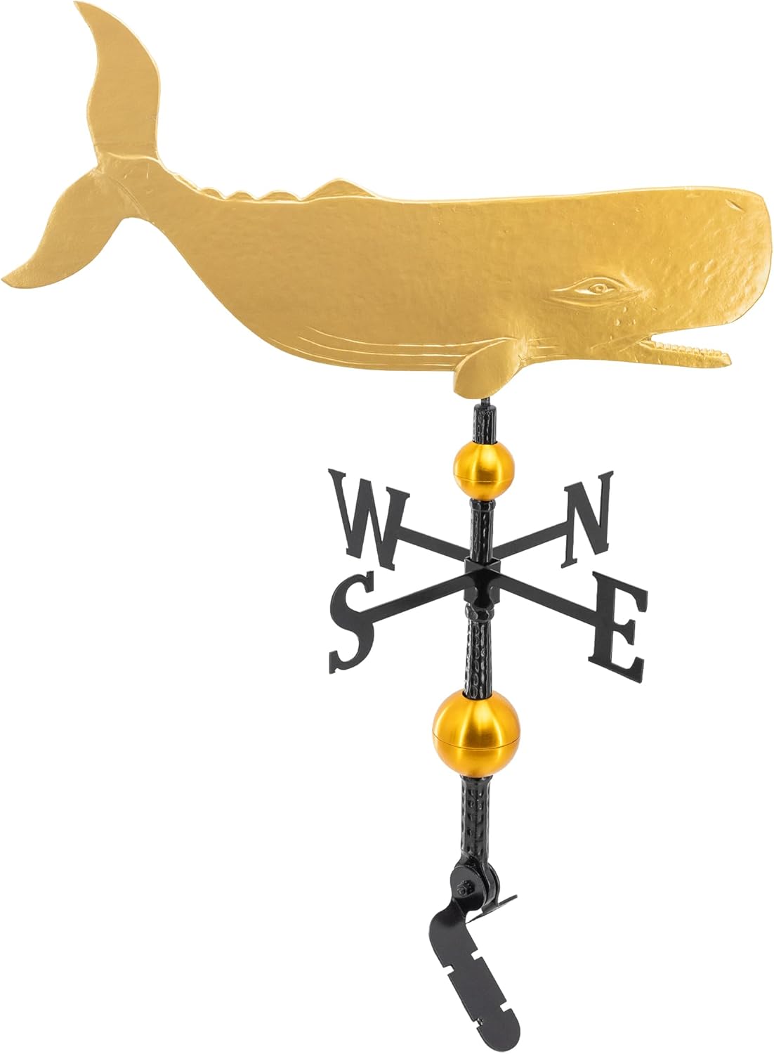 Montague Metal Products Aluminum Whale Weathervane, Includes Roof Mount, Nautical Décor, Sealife Décor, Durable & Handcrafted, Made in Michigan, Cast Aluminum Weather Vane (Black)