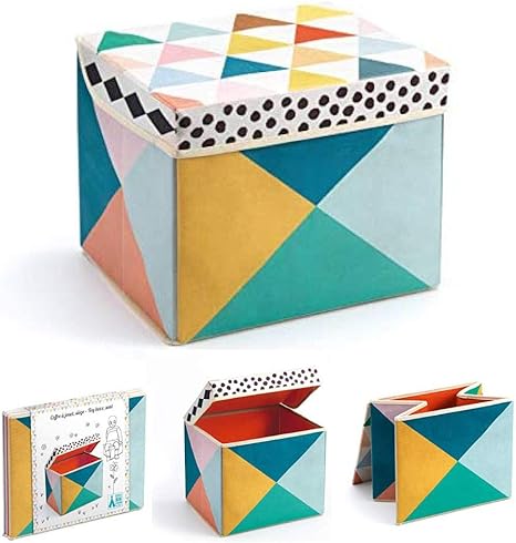 Amazon おもちゃ箱 座れる おもちゃケース ふたつき 収納 折りたたみ おもちゃ箱 おしゃれ 不織布 ボックス Djeco ジェコ トイボックス シート Dd おもちゃ おもちゃ