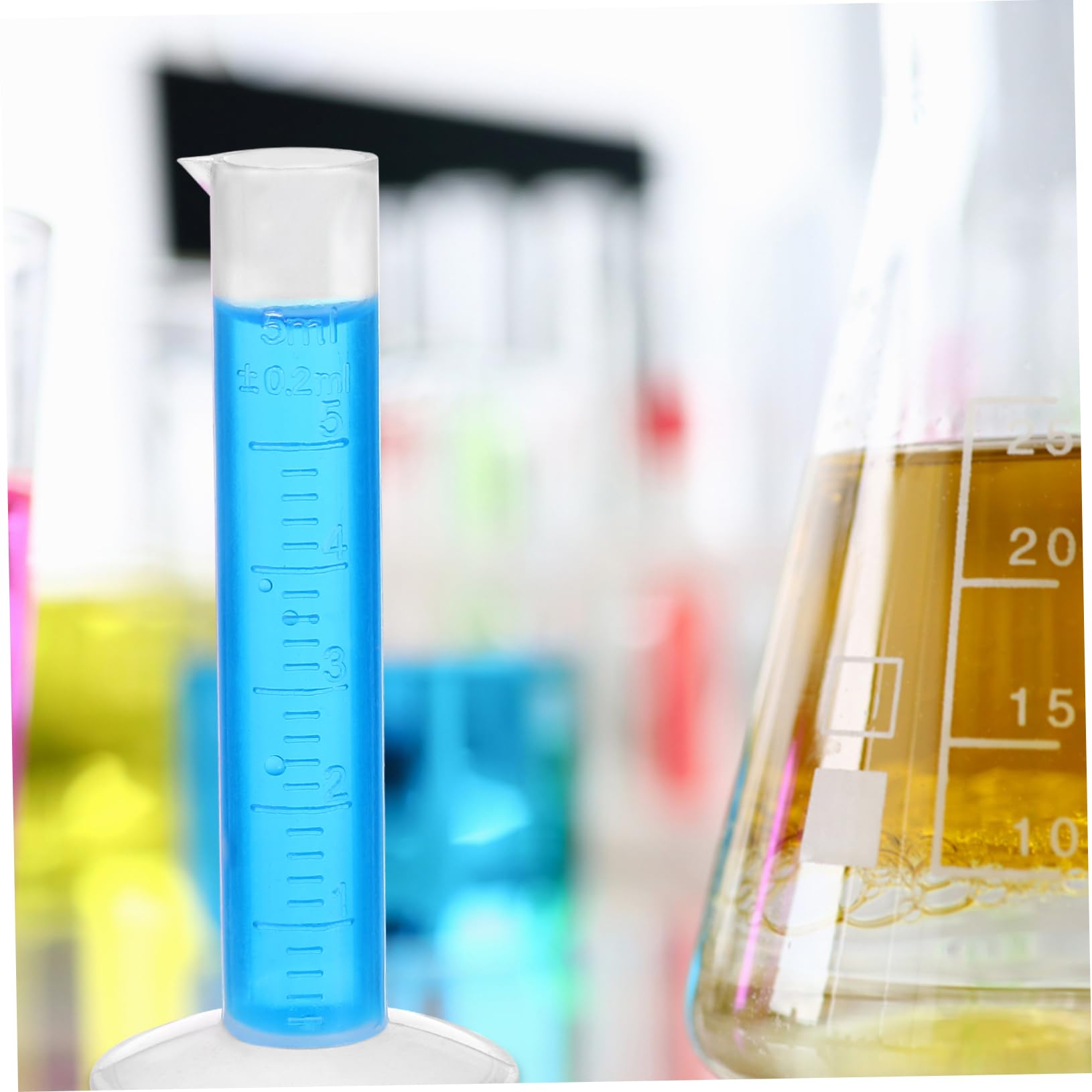 Gatuida 3juegos Cilindros Graduados De Plástico Pipetas De Transferencia y Cepillos Para Tubos Herramientas De Medición Para Laboratorio y Cocina