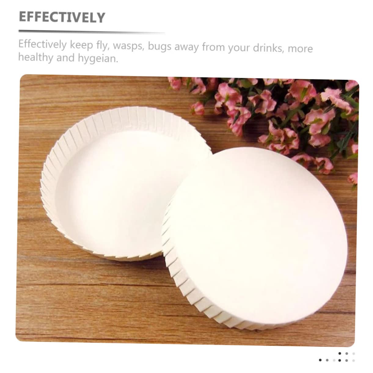 Didiseaon 150pcs Ktv Bar Restaurant Hotel Room Paper Cup Covers Lids 7cm for Drinks