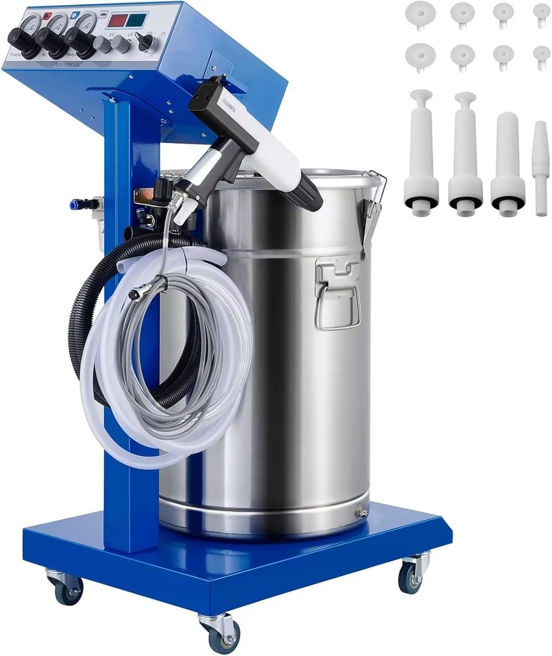 Machine De RevêTement en Poudre éLectrostatique 50w 45L avec Peinture à Pistolet De PulvéRisation 450g par Minute Wx-958 SystèMe De RevêTement en Poudre