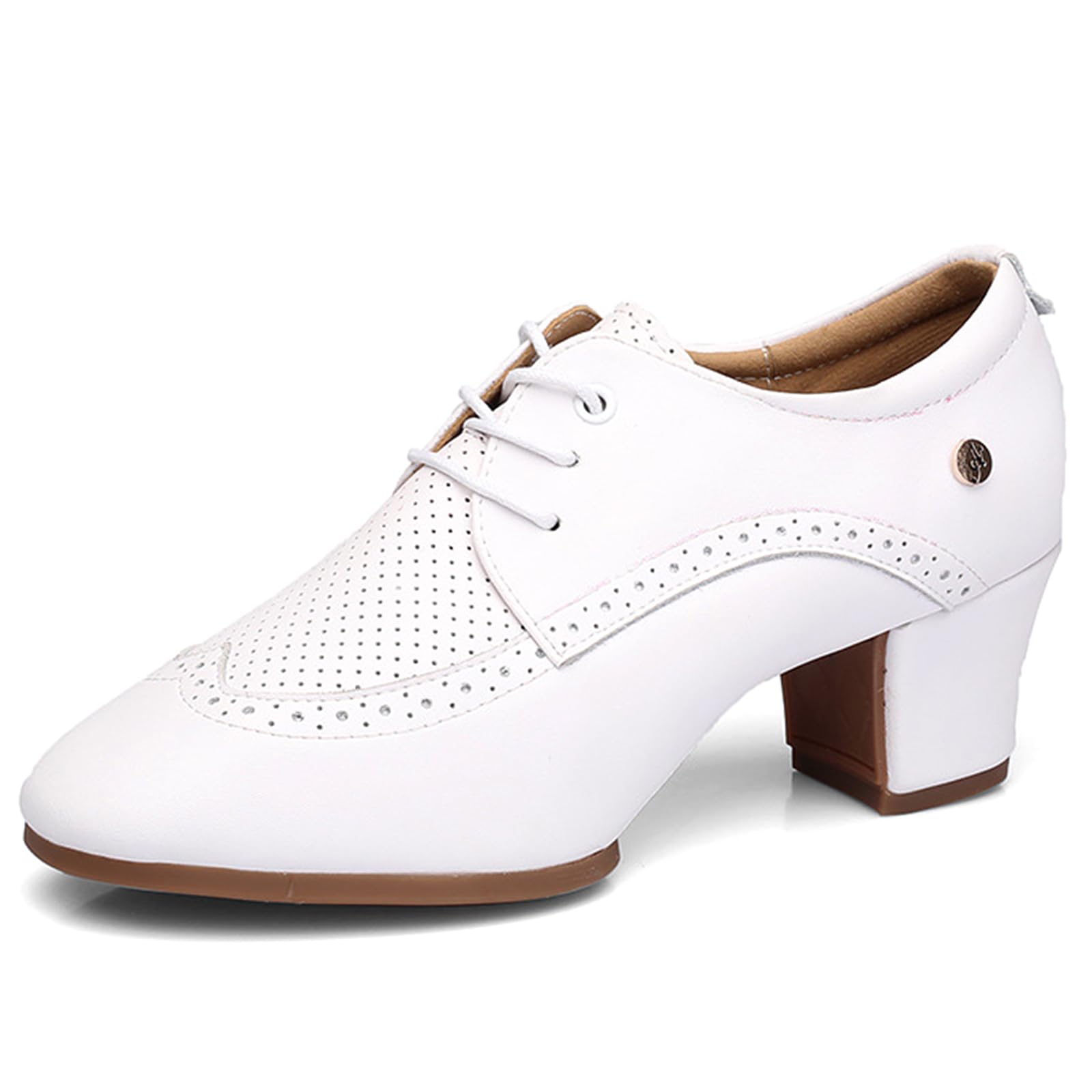 Tanzschuhe Damen 3.5cm Absatz Standard Tanzschue for Latein Jazz Line Dance Zwei Sohlenarten zur Auswahl