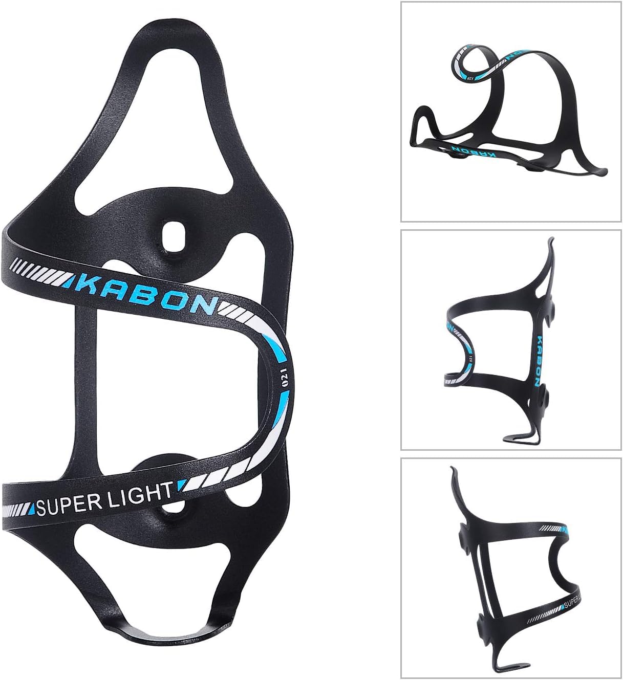 KABON Bike Water Bottle Holder, Lightweight Bicycle Alloy Aluminum Side Load Water Bottle Cage Brackets for Road Bike MTB (Blue-2pcs) - Image 3