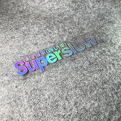 Image of Car Styling Sticker for Japanese Superslow Snail Creative Words Auto Oil Tank Window Body Vinyl Computer Case Motocross Decals (I 20x4.5cm Laser 1PCS)