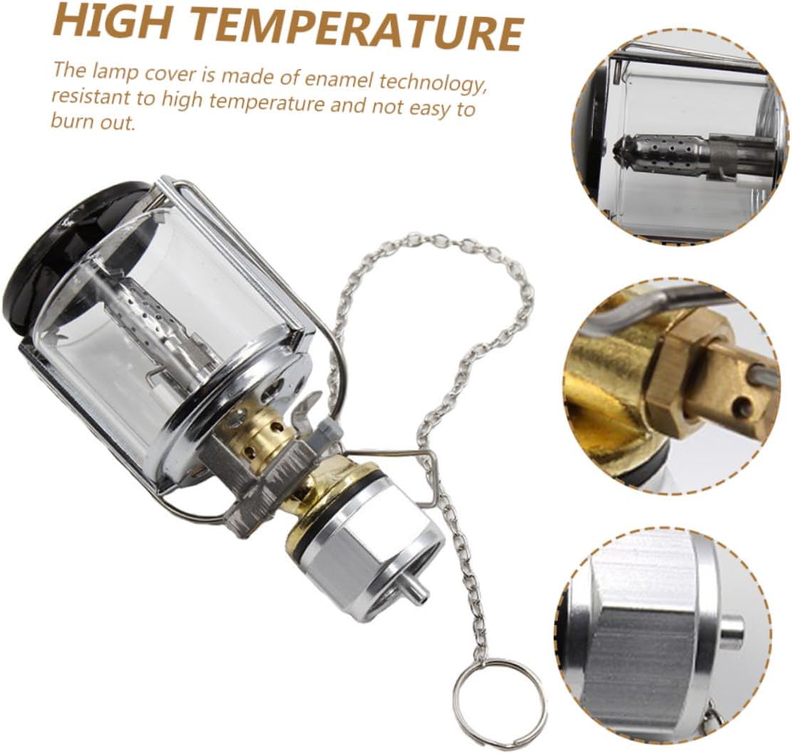 Portable Lantern Propane Camping Light Lightweight Outdoor Illumination Tool for Tent Patio Garden BBQ Reading with Threaded Flat Tank Compatible