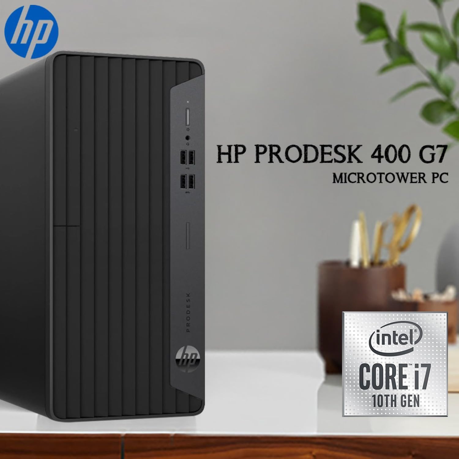 HP ProDesk 400 G7 Business Microtower Desktop, Intel Core i7-10700