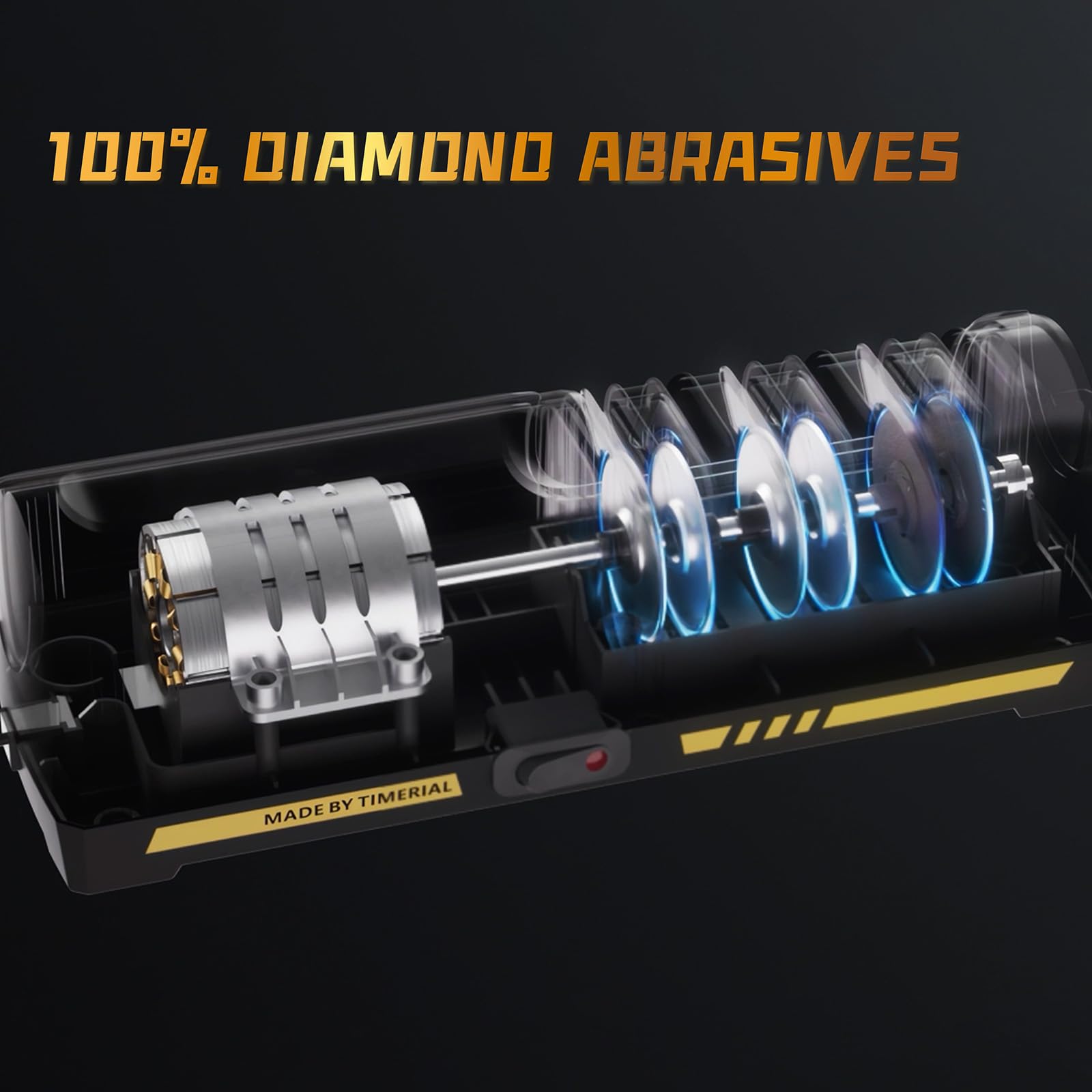 Elektrischer Messerschärfer 3 Stufen Diamantschleifscheiben 15° Präzisionswinkelführung 120/600/1000 Grit