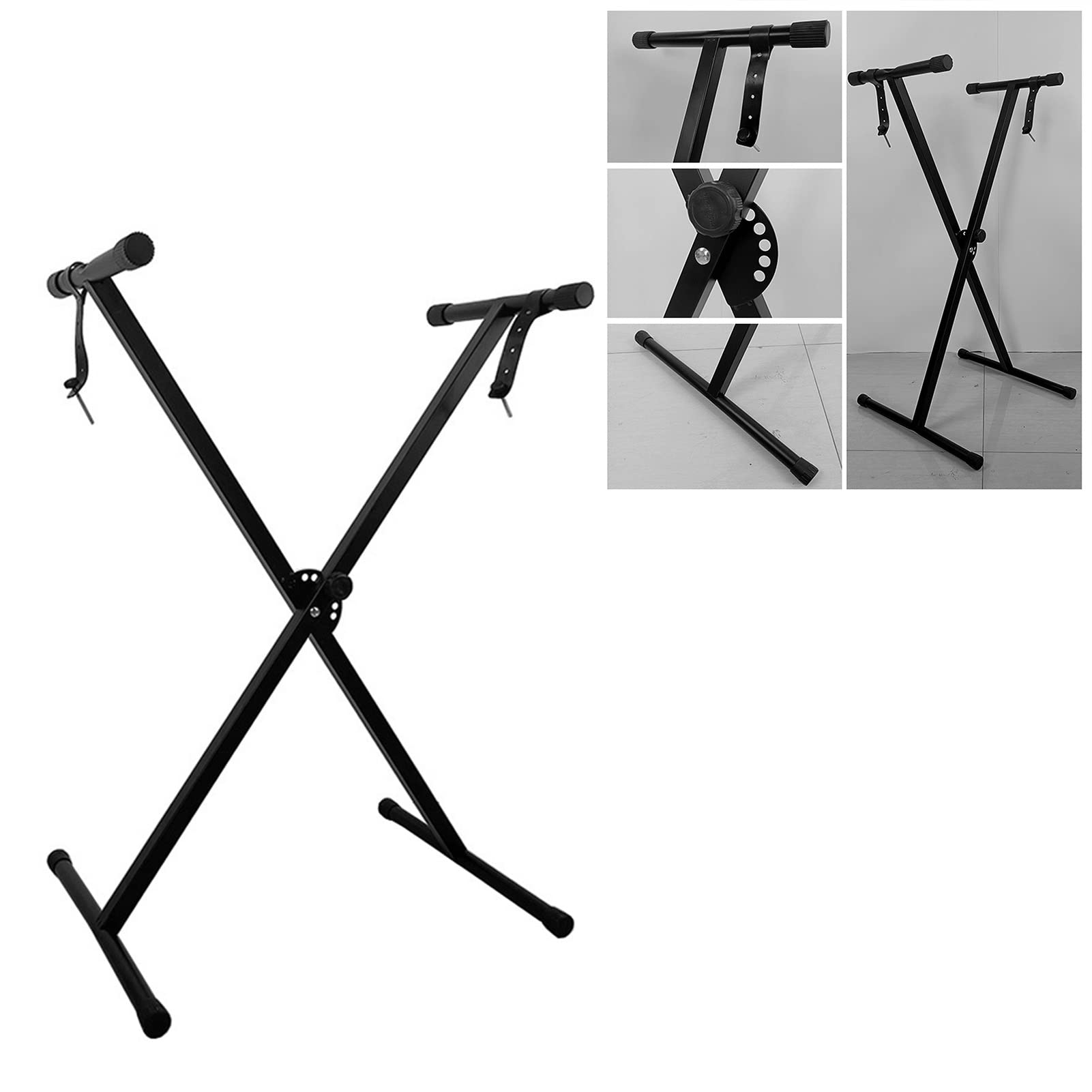 VGEBY Supporto per Tastiera a Forma di X, Regolabile a 7 Livelli for Pianoforte, Zither, Tela da Pittura