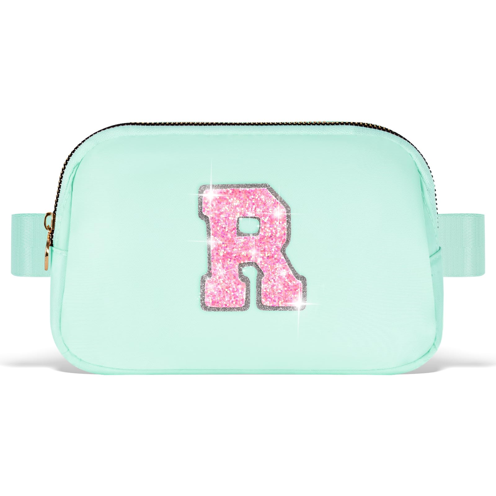 Uygafly Fanny Pack Belt Bag Crossbody Bags with Initials Letter Patch Trendy Stuff for Teens Cute Stuff Birthday Gifts for Teenager Girls | Light