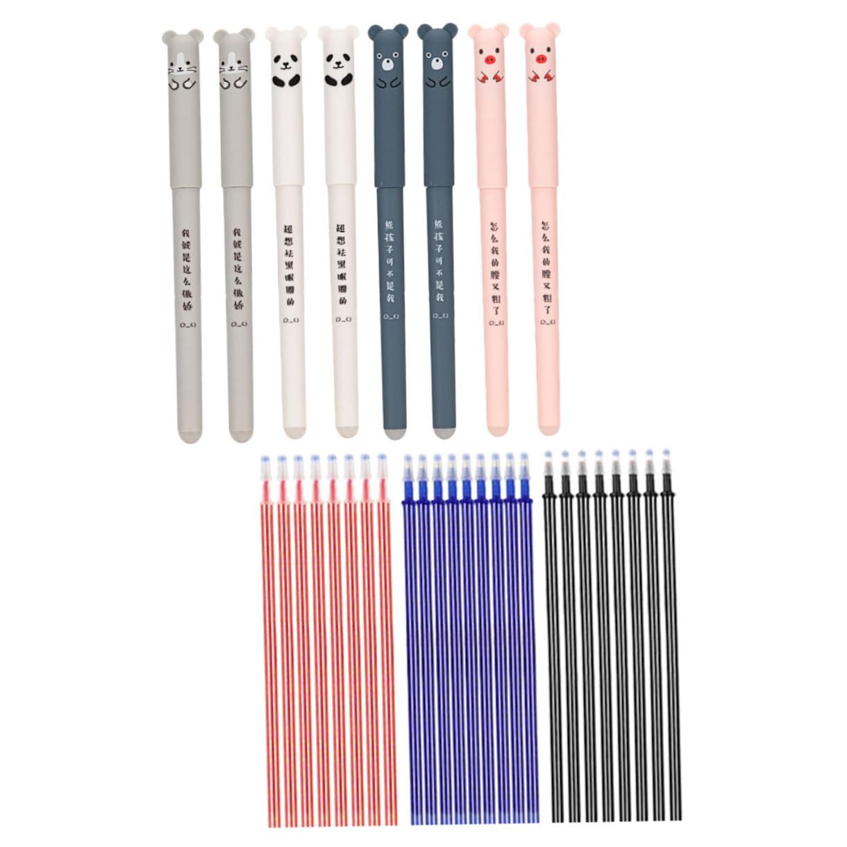 MAGICLULU 3sets Penne Cancellabili Per Studenti e Insegnanti Penne Ricariche Di Inchiostro Scrittura e Facile Cancellazione Materiale Leggero e Comodo Da Trasportare