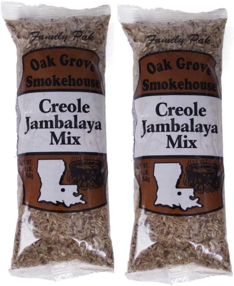 Oak Grove Creole Jambalaya Mix, Family Pak Size - 16 Ounces (Pack of 2)