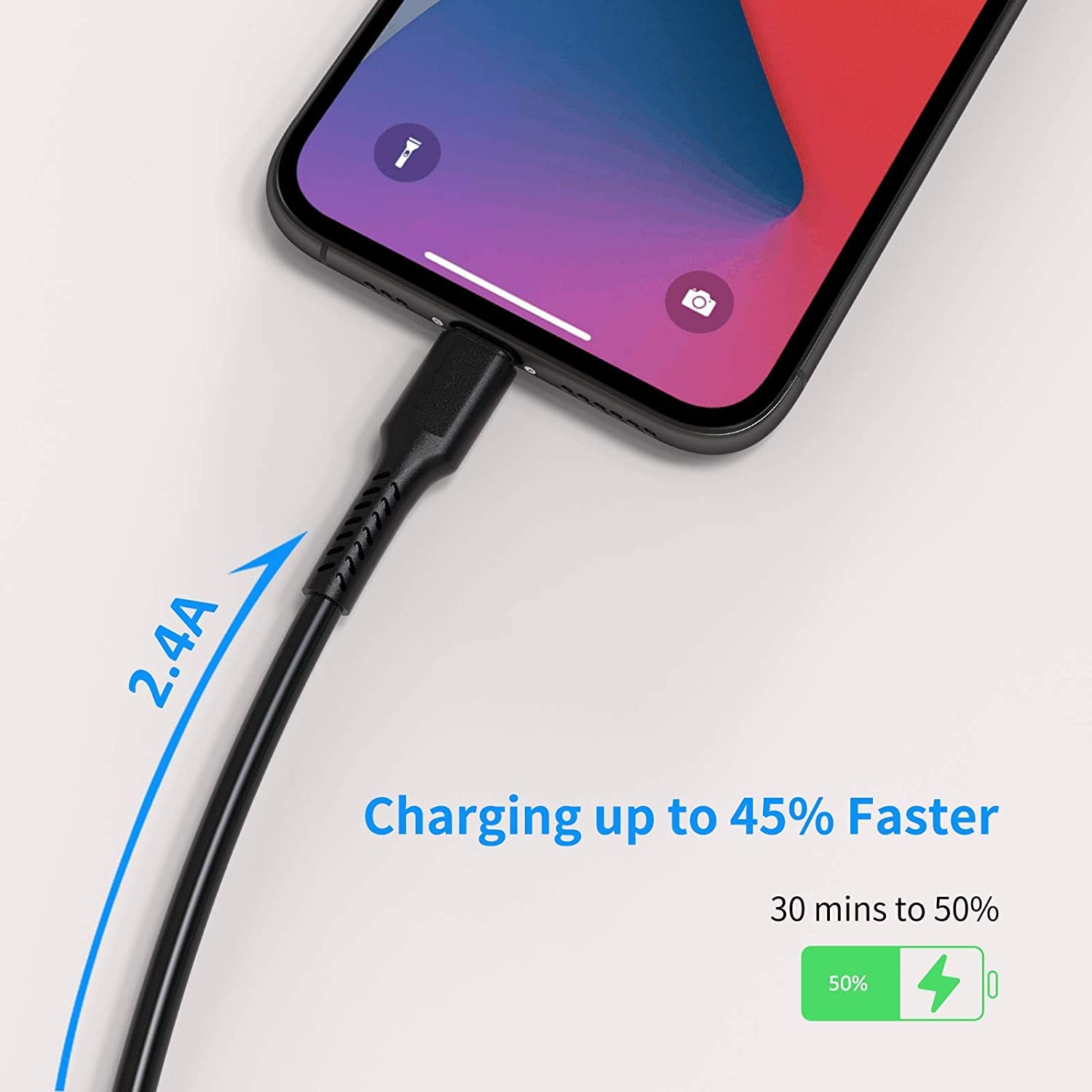 Câble de Recharge iPhone Court de 0,1 m, 5Pack Câble USB A vers Lightning de 10 cm Câble Original de Recharge Rapide pour iPhone compatible avec Apple iPhone 13 12 11 Pro Max Xs Xr X 8 7 6 Plus SE