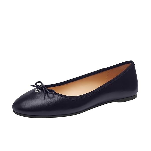 COACH Womens Abigail Leather Ballet Flat