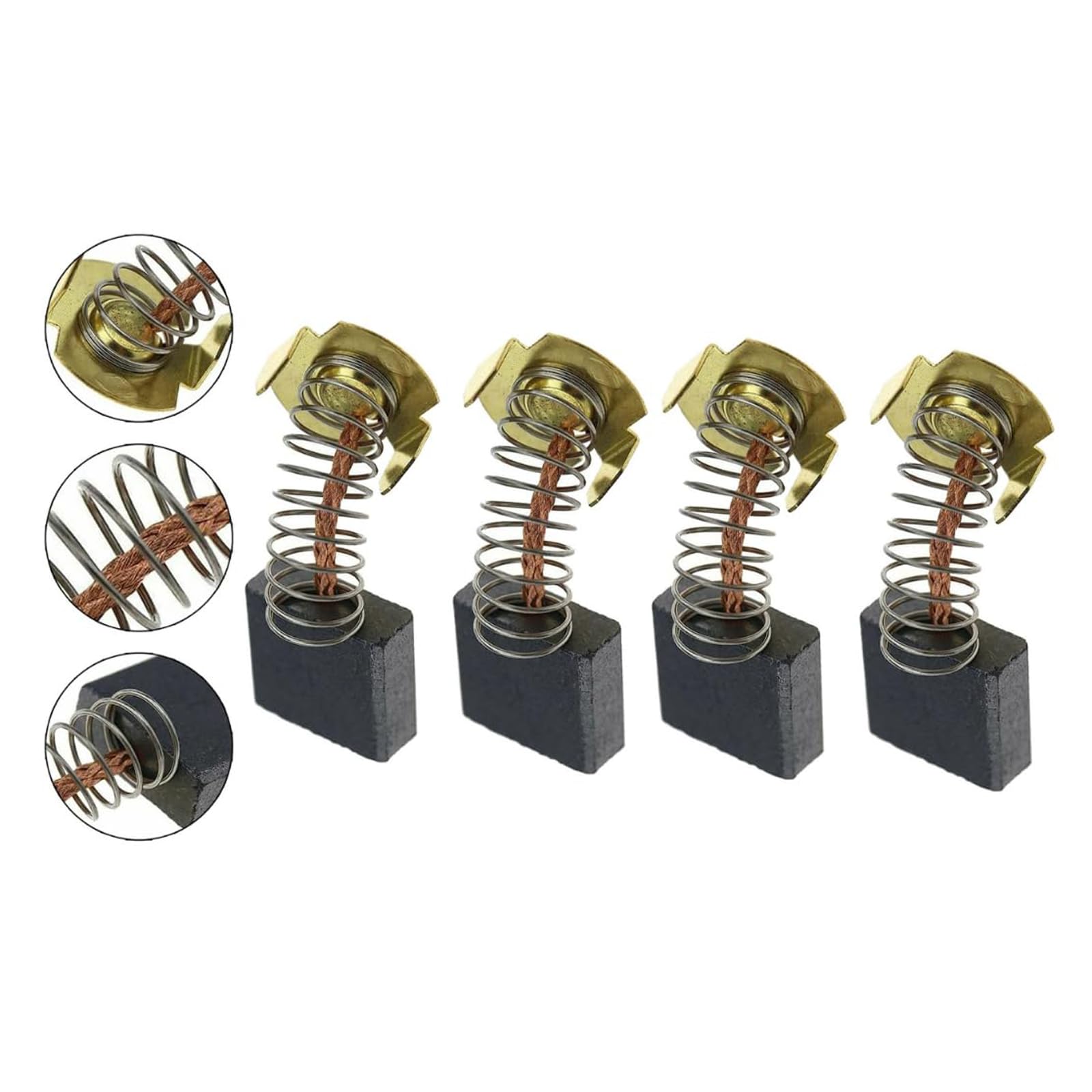 4 Pack of Carbon Brushes for Makita GA9020 GA9020KD GA9020S Angle Grinder CB204,makita Grinder Brushes, Black - Image 3
