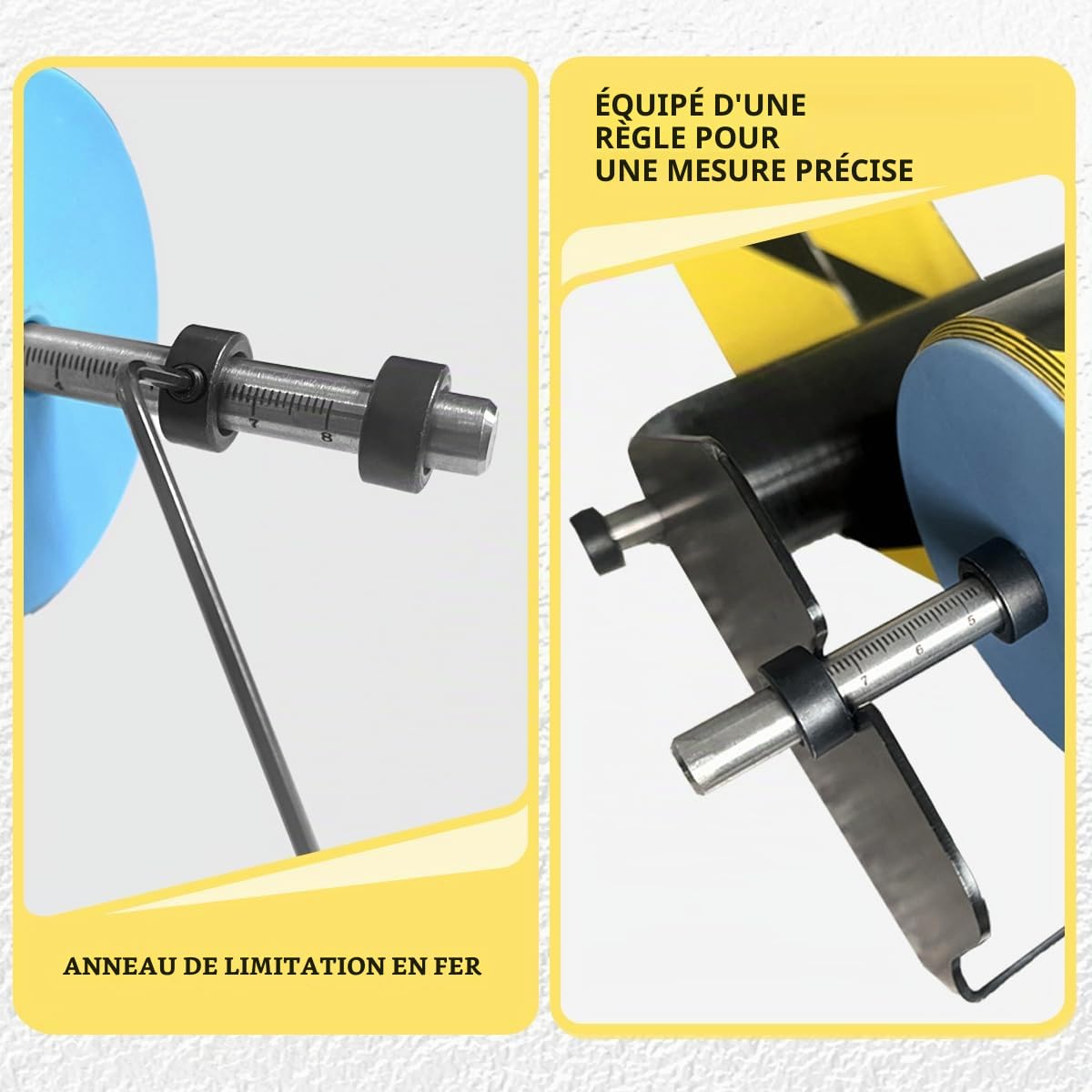 Applicateur de Ruban Adhésif de Sol, Machine de Marquage de Ruban à Poussée Manuelle, Utilisé pour le Marquage au Sol, La Protection de Décoration et La Pose, Applicateur de Ruban de Sol en Métal