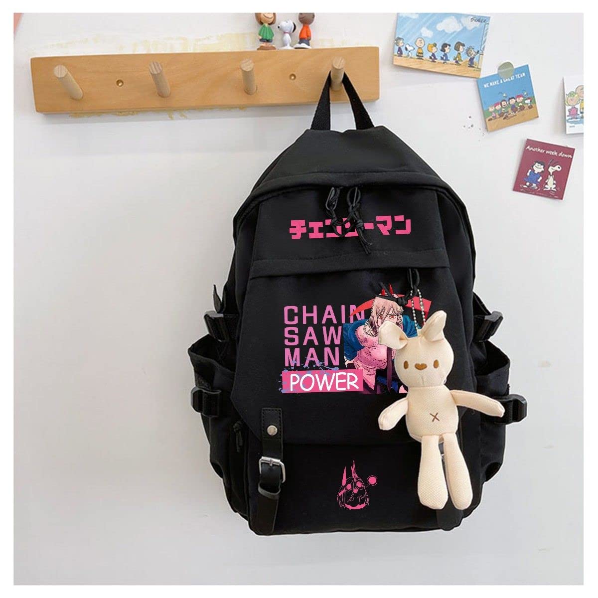 ブラック　ポチタ リュック チェンソーマン LoungeFLY-チェンソーマン ポチタQのキュートなミニリュック