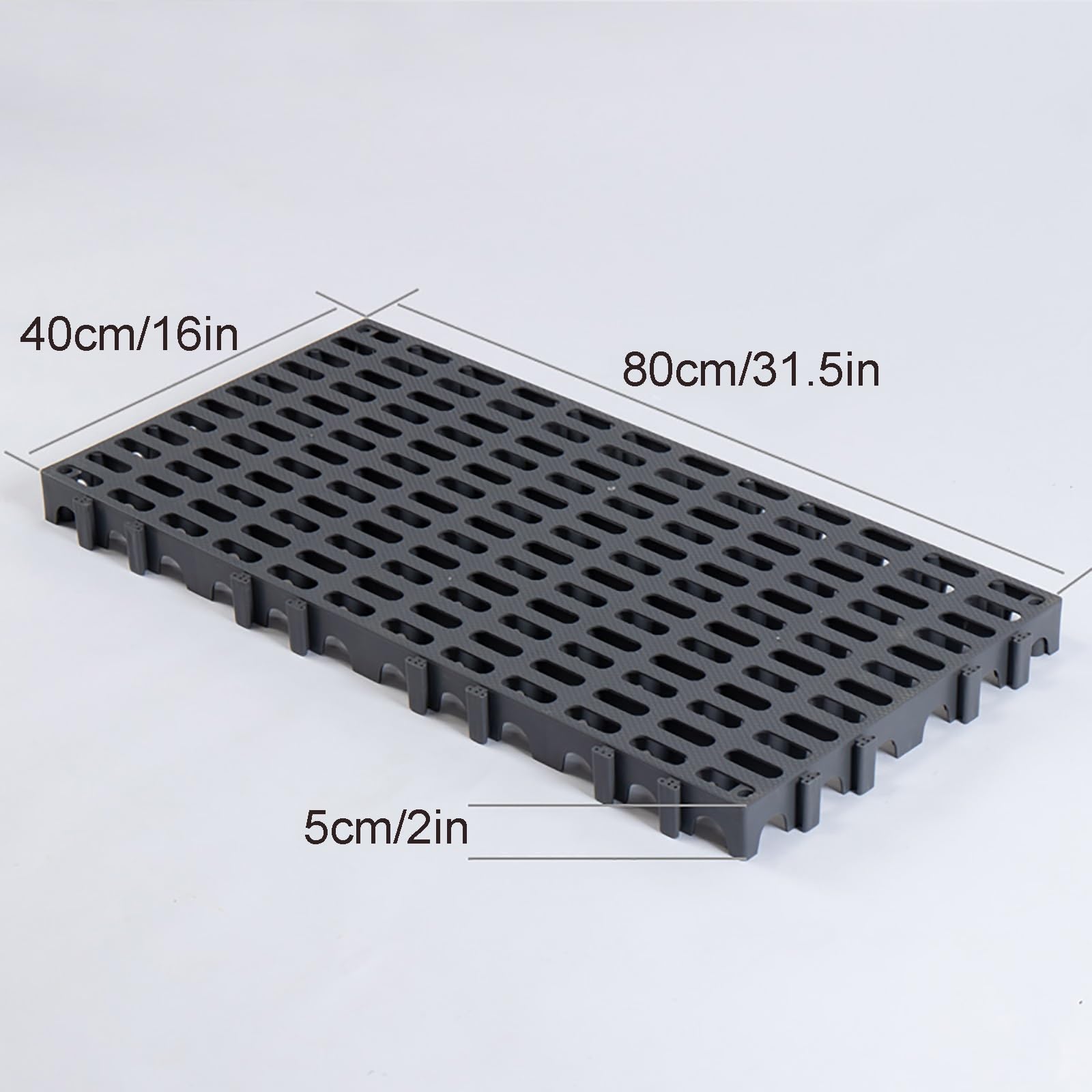 Palette Plastique Caillebotis de Rangement Imperméables Palette de Sol Emboîtable Caillebotis Respirants pour Garage Cuisine Supermarché Placard(Gray)