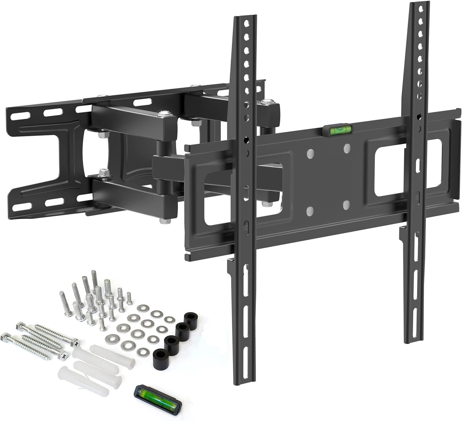 Soporte de Pared para TV Televisor Giratorio inclinable Pantallas Planos y Curvos de 23"-83" Pulgadas, Universal Montaje con Doble Brazo 80kg, MAX VESA 600x400mm