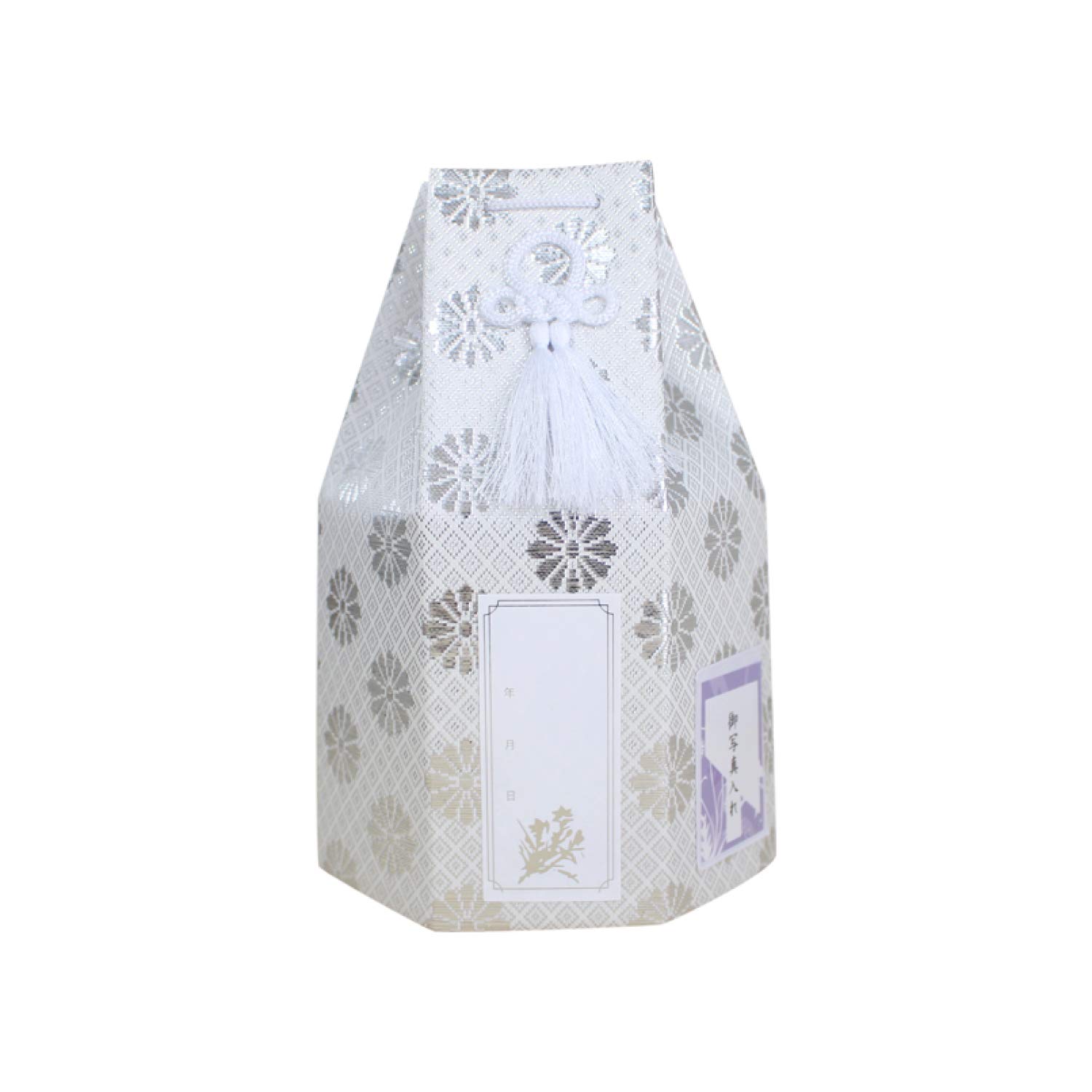 骨袋 覆い袋 白並骨壷セット 六角袋 広金 菊紋 5寸