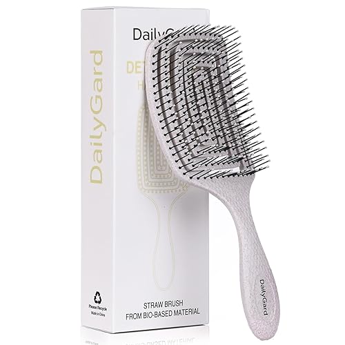 Daily Gard Cepillo desenredante, cepillo desenredante con ventilación seca y húmeda para mujeres y hombres, cepillo profesional curvado para cabello