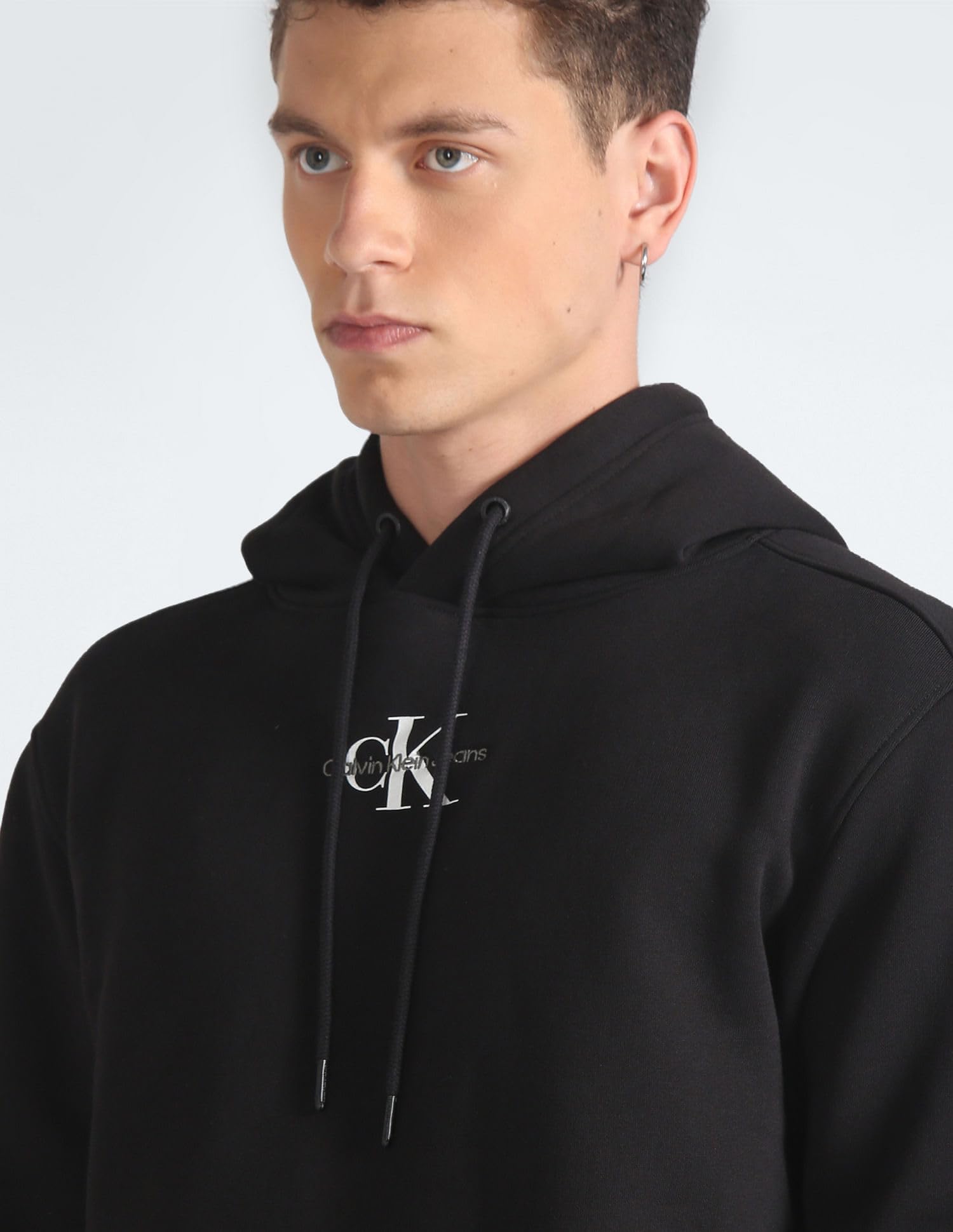 Calvin Klein Felpa Uomo Monologo con Cappuccio