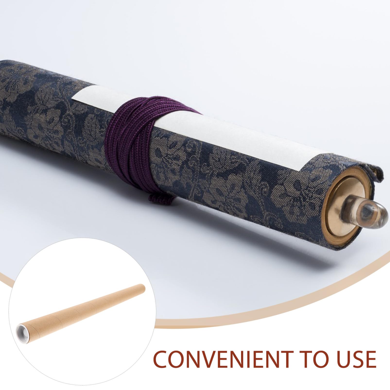 KICHOUSE Portable Kraft Mailing Tubes Poster Tube Storage for Artwork Document Shipping Rolls Round Paper Lid