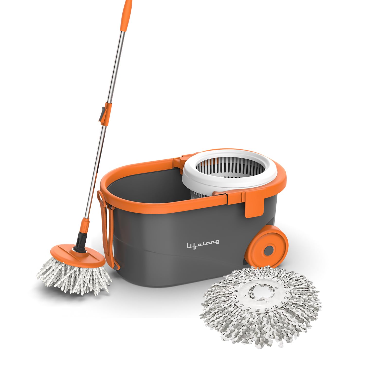 See full amazon price history chart for Lifelong Plastic 12L Spin Floor Mop Set With Bucket With 360 Degree Spinner, Floor Cleaning&Mopping System, Microfiber Refills (Orange, Llmop901) Lifelong Plastic 12L Spin Floor Mop Set With Bucket With 360 Degree Spinner, Floor Cleaning&Mopping System, Microfiber Refills (Orange, Llmop901) (B0CCV5XZRP) Amazon Price History, Amazon Price Tracker