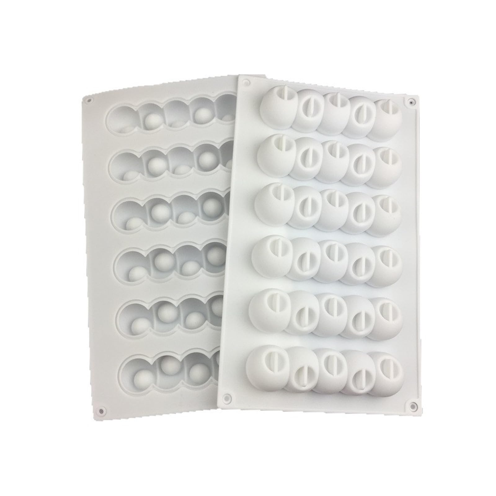 TFAOYS 6-Cavity Caterpillars Cake Mold Silicone Baking Tray Cute Dessert Form for Birthday Treats Chocolate Candy Caterpillars Mold