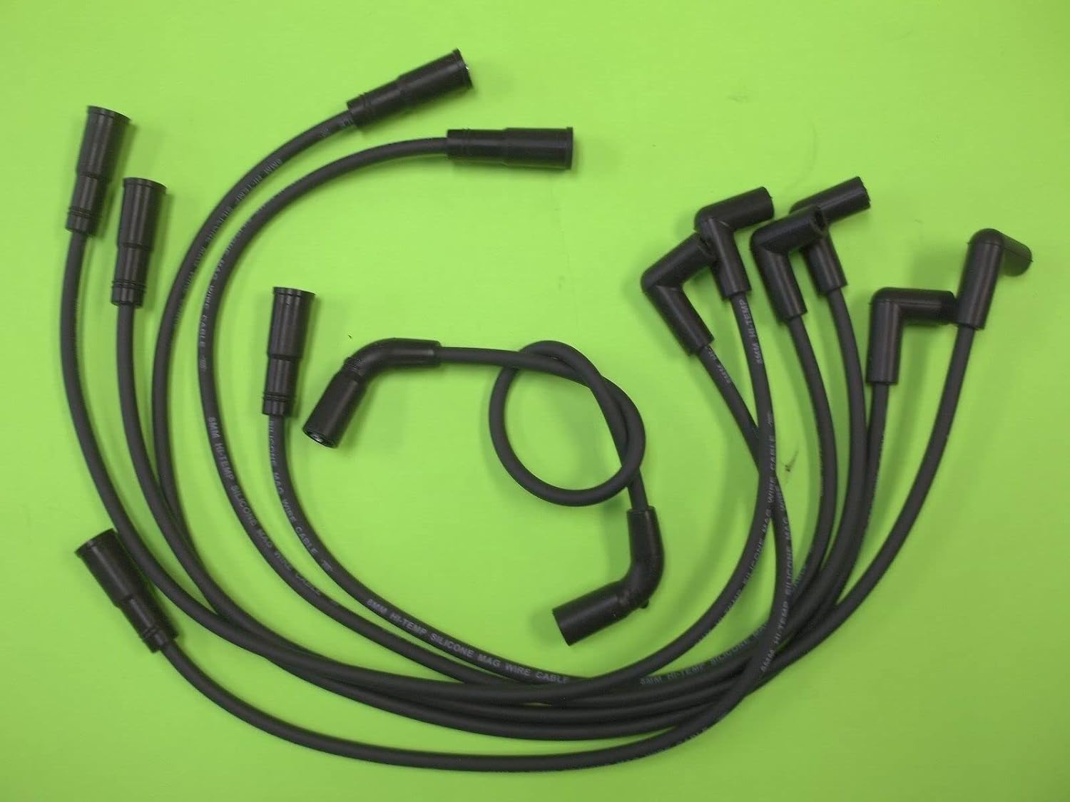 4.3L V6 Distributor Spark Plug Ignition Wire Set for Flat Cap Compatible with Mercruiser and Volvo Penta 4.3 V6