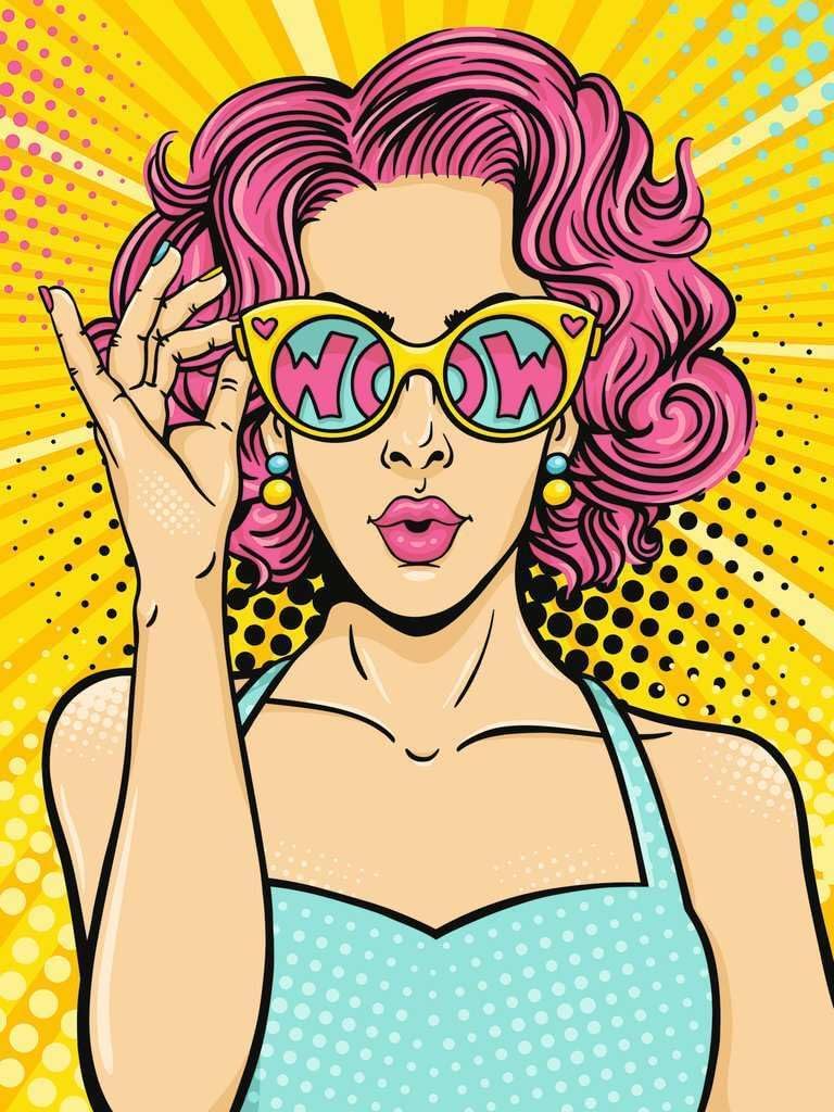 Ravensburger Painting by Numbers CreArt Canvas - Lady in Pink (Popart)