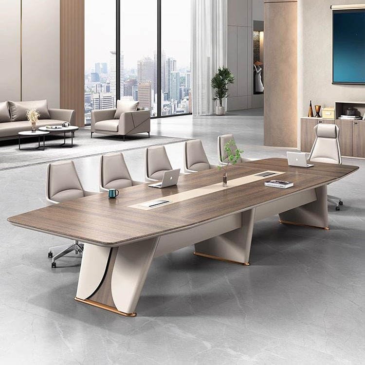 Image of Premium Conference Meeting Table for Office Boardroom Corporate Workspace, Training Rooms Professional Business Furniture (MCT-068 MDFL L8W4)