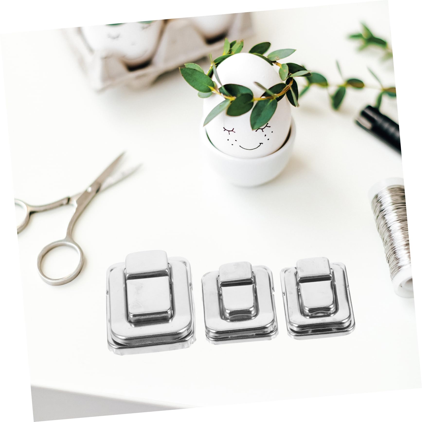 AUTSUPPL DIY Jewelry Box Hardware: 6 Pack Latch Buckle Locks Vintage Style Hasp Latches for Craft Projects