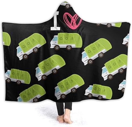 Amazon ゴミ収集車 フードブランケット フランネル毛布 着る毛布 ひざ掛け タオルケット 軽量 防寒保温 冬用寝具 おしゃれ 車用 オフィス用 多用途掛け布団 50x60 Inch 着る毛布 かい巻き オンライン通販