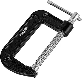 SPARTA Grampo Tipo C 75 x 75 x 130 mm – Clamp Resistente para Fixação Precisa