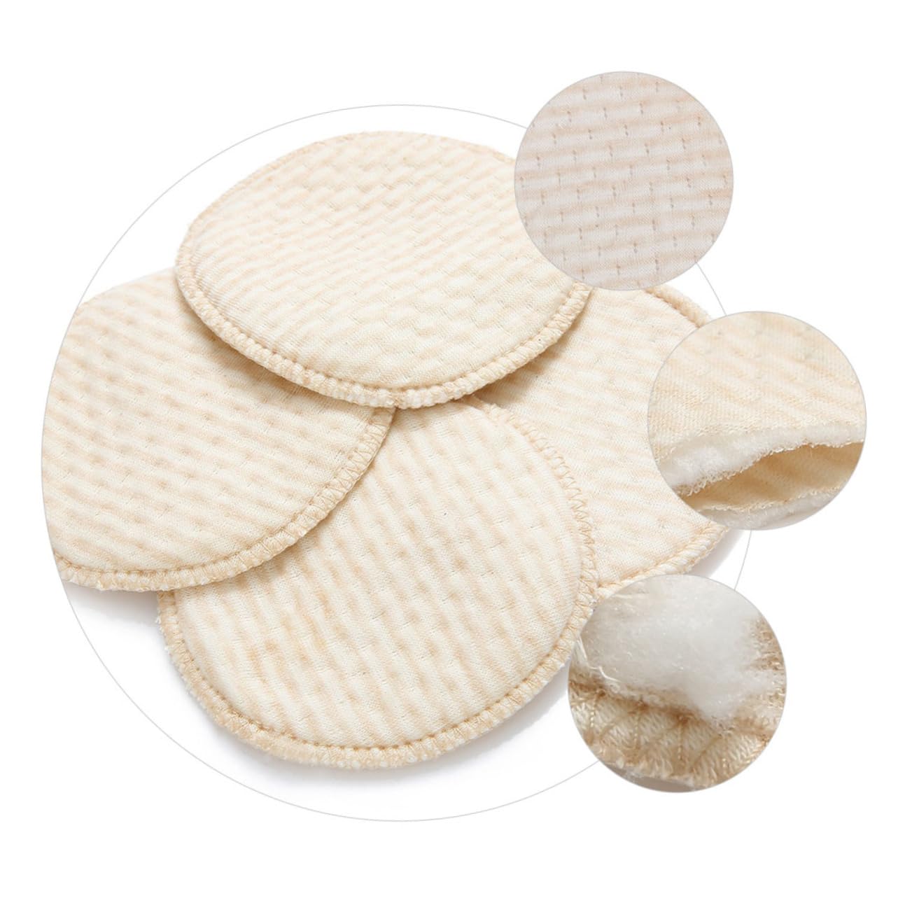 12-Pack Washable Reusable Nursing Pads for Breastfeeding Cotton Breast Cushions Extra Absorbent for New Moms for Daily Use