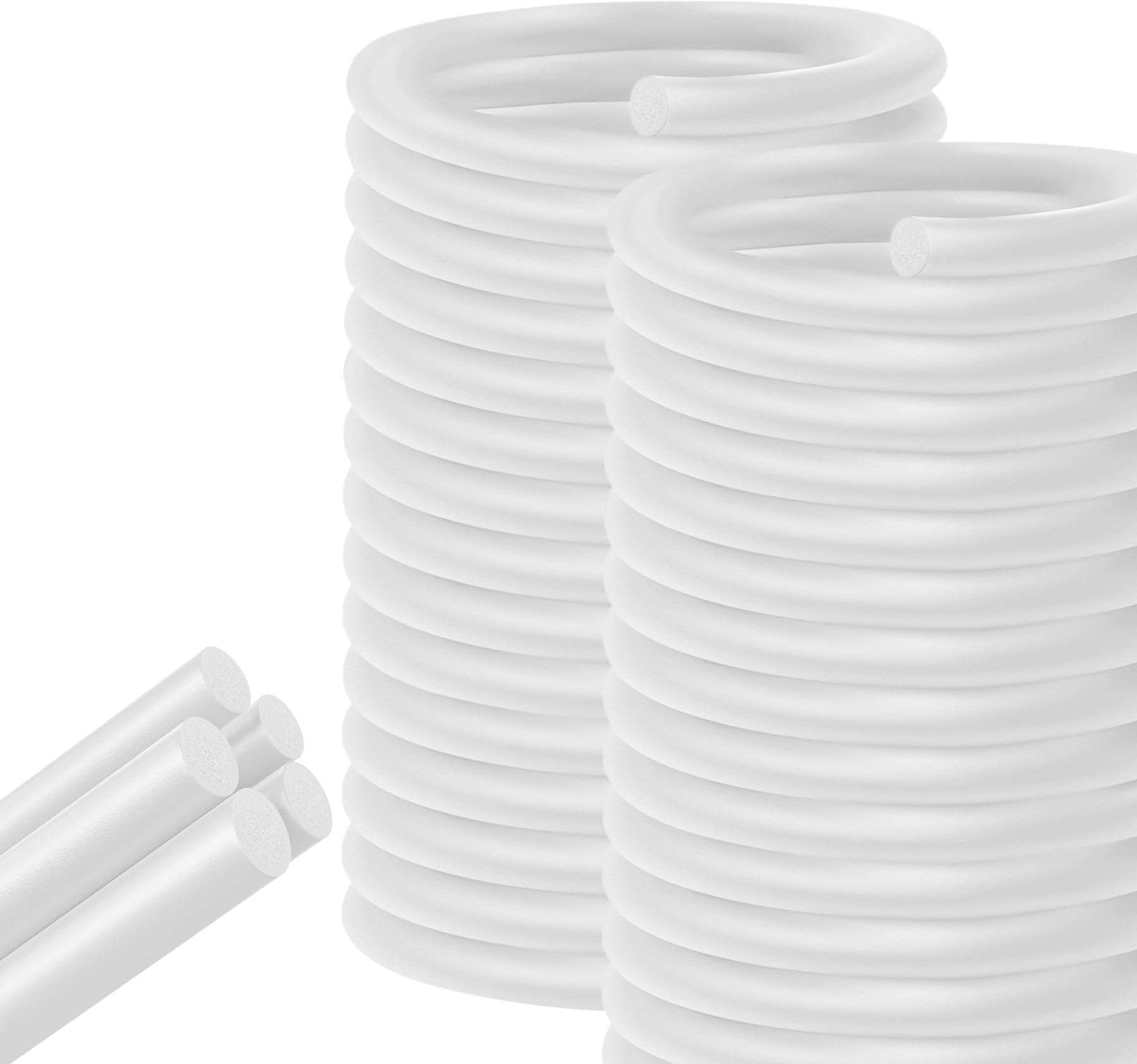 15FT Backer Rod 3/4 Inch Diameter Rubber Caulk Concrete Expansion Joint Filler White Saver Weather Strip Seal for Gaps and Joints Concrete Filling (3/