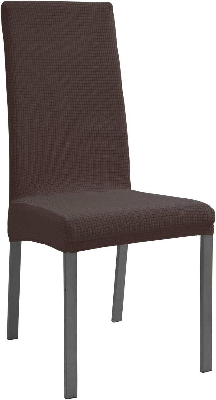 Dining Room Chair Slipcovers Sets Stretch Furniture Protector Covers for Armchair Waterproof Dining Chair Protector Cover for Dining Room（Brown）