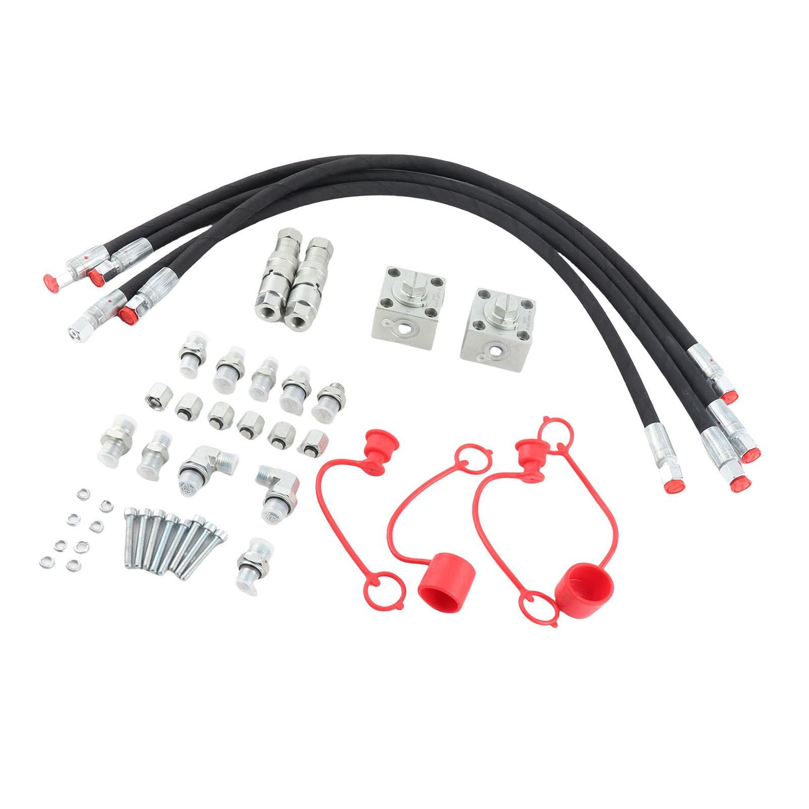 Valvola di Deflessione Idraulica 3 Percorsi 1-2 Tonnellate Mini Escavatori Cinesi 31" Tubi Connessioni Rapide Accessori