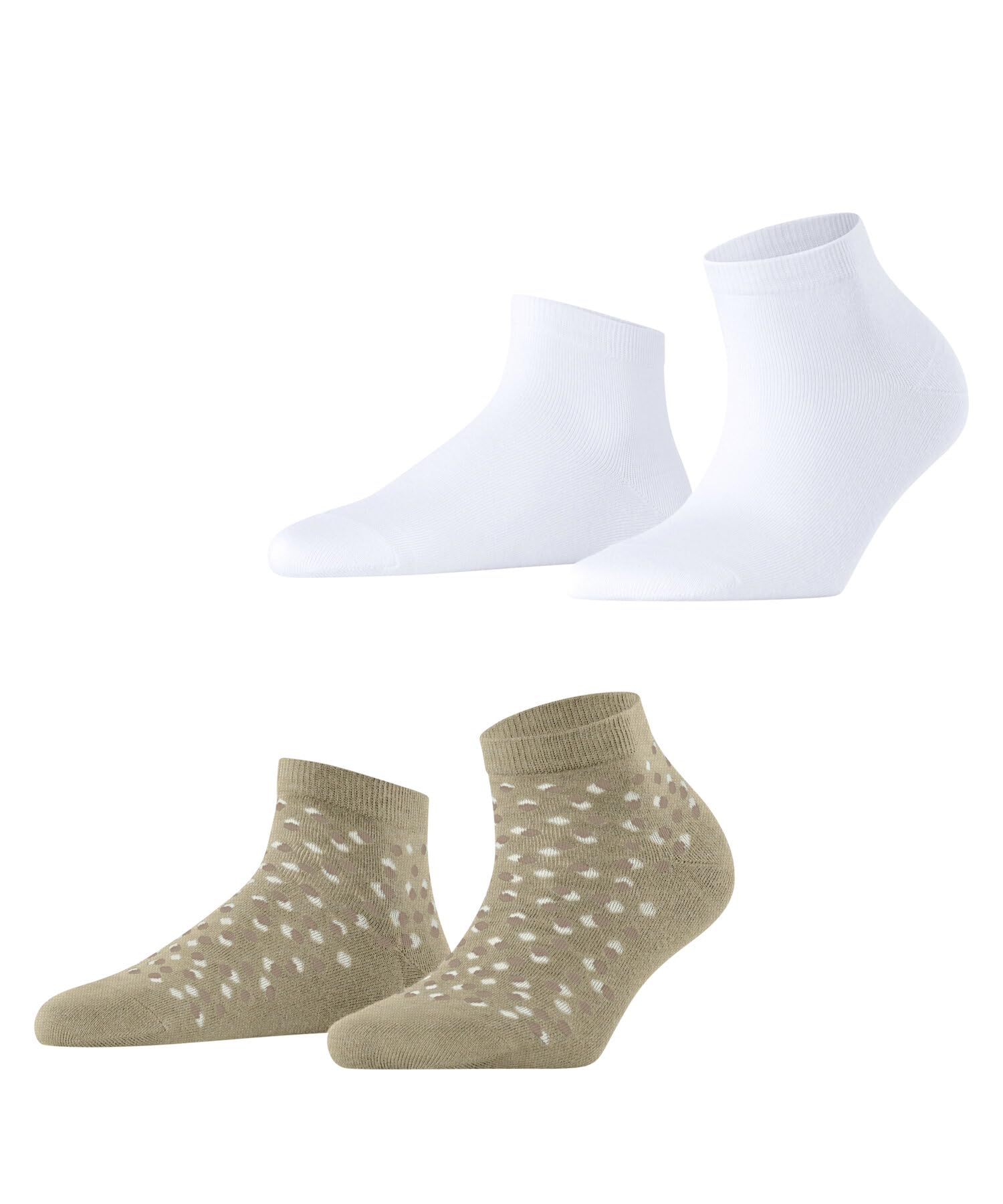 ESPRIT Damen Eclipse Dots 2-Pack Socken gemustert atmungsaktive nachhaltige biologische Baumwolle 2 Paar