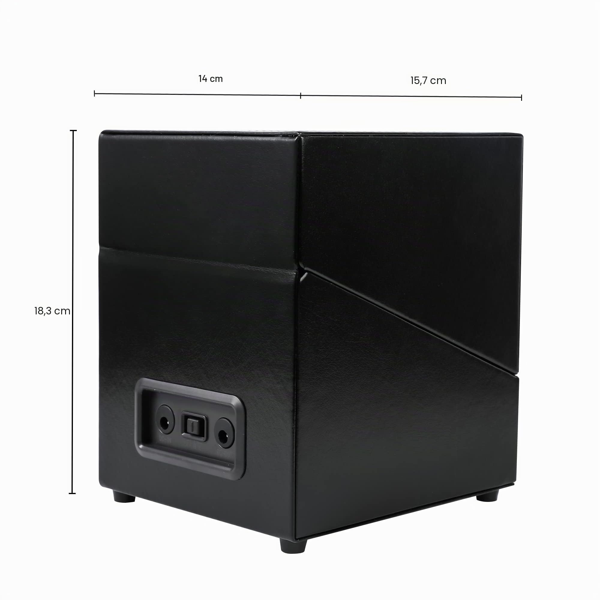 Remontoir Automatique pour 2 Montres automatiques, câble de Charge USB, boîtier de Montre en Cuir synthétique avec Moteur Silencieux, Noir