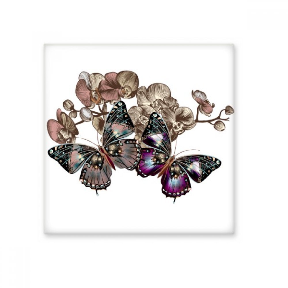 Carreaux de céramique fleurs et papillon pour cuisine et salle de bain Bisque