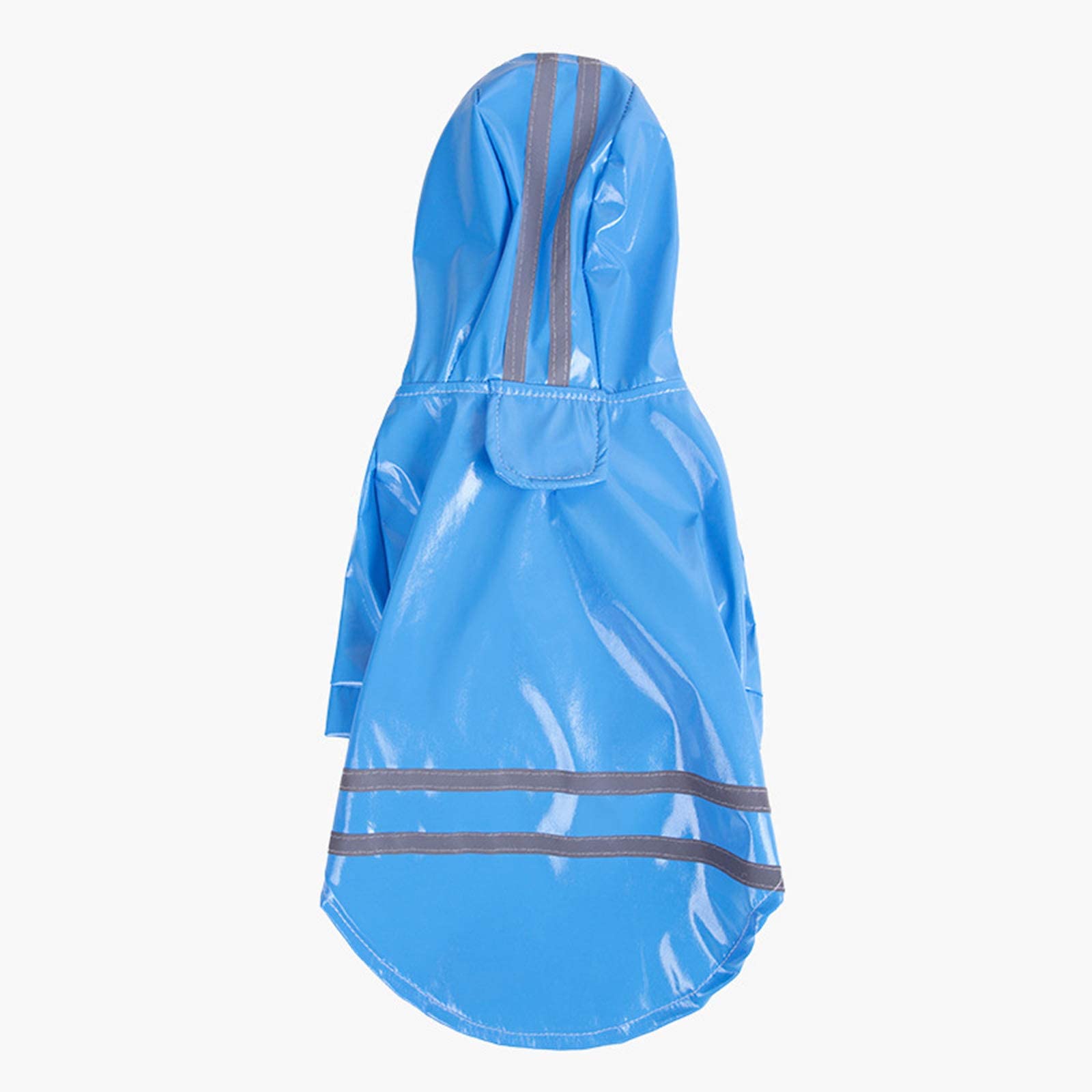 Impermeabile per cani, cappotto per cani da compagnia alto impermeabile e traspirante con cappuccio, impermeabile leggero con catarifrangenti cani di piccola e media taglia (blu,) (Blue L (Pack of 1))