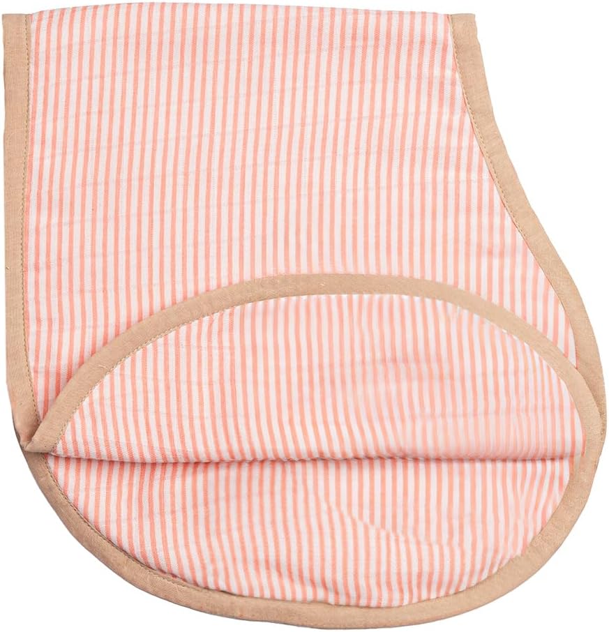 Organic Muslin Burp Cloth and Bib Set for Babies, Soft and Absorbent Reusable Cloths, Large Size for Feeding and Teething – Pack of 2, Rainbow Design