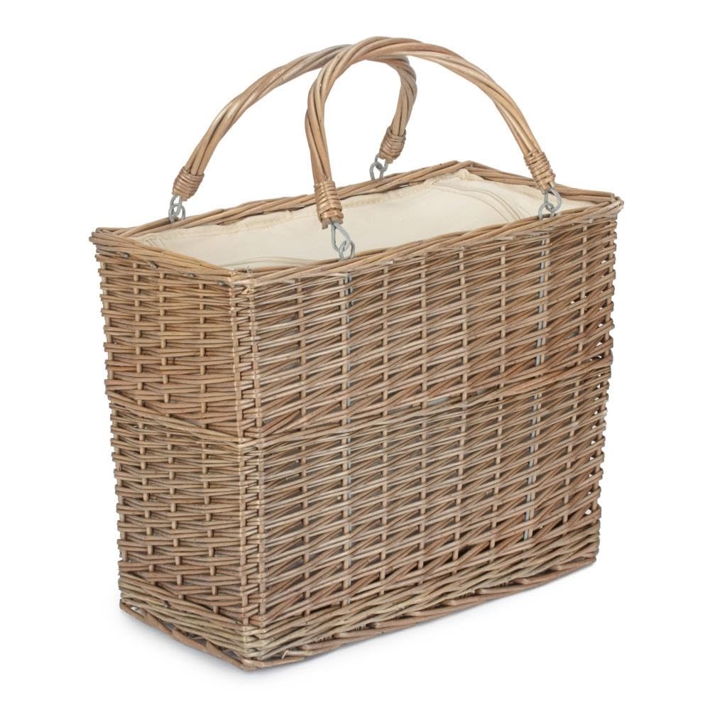 Red Hamper Brown Fh015 Wicker Cooler Picnic Basket