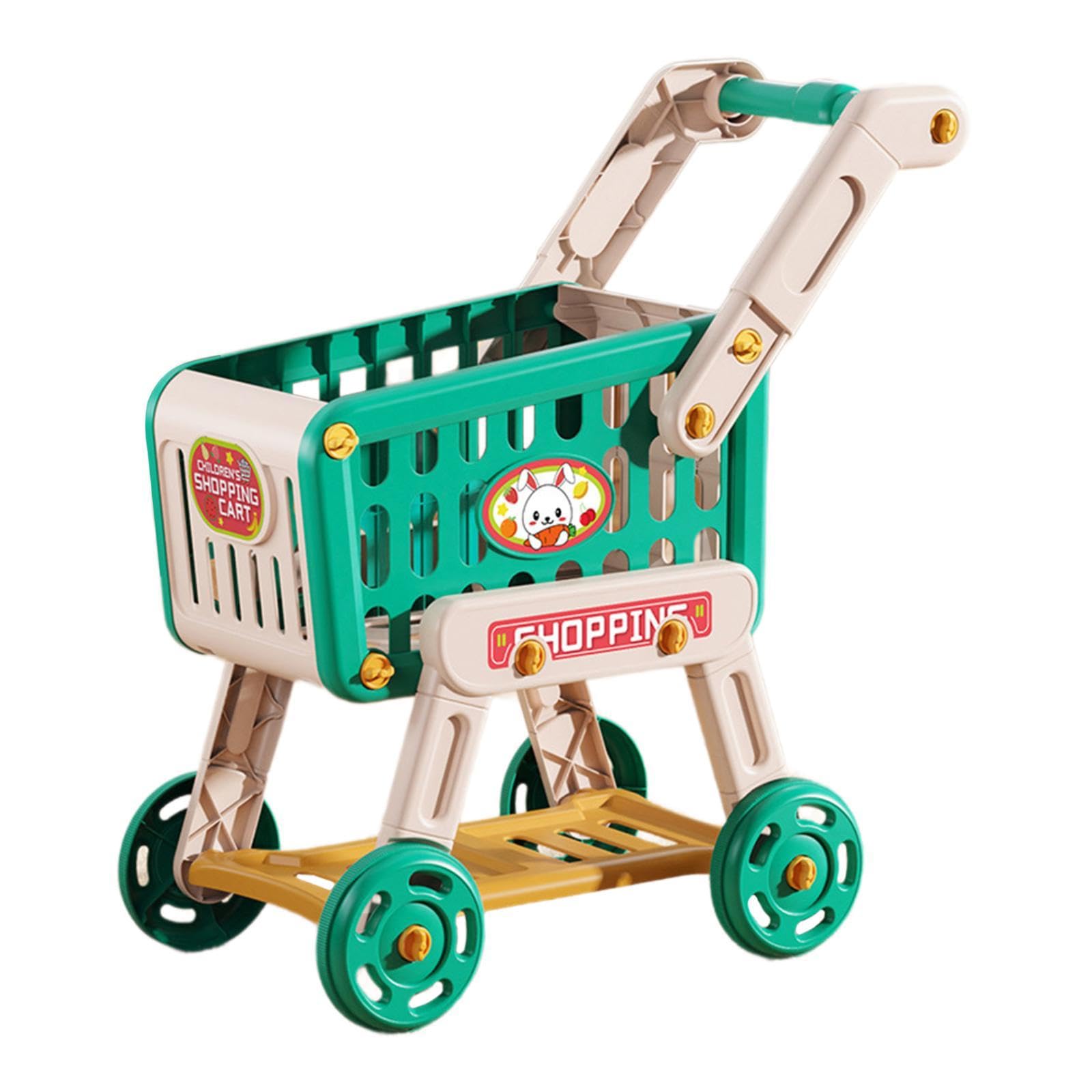 Carrito de Supermercado de Juguete para Niños para Juego Interactivo Y, Verde