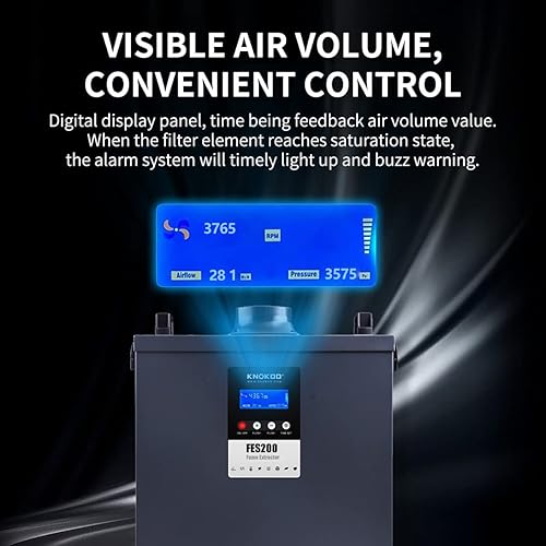 Miniatura 3 de Extractor de humo láser de 210 W, ventilador de soldadura, filtro HEPA FES200, para soldar y quitar humo, para salón de belleza de uñas y soldadura