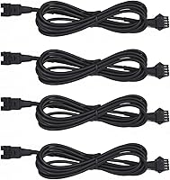 Vista 1 de Juego de 4 cables de extensión de luz LED RGB de 47.2 in, multicolor para luces LED, motocicleta, ATV, coche, multicolor (4 unidades, 47.2 in)